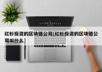 红杉投资的区块链公司[红杉投资的区块链公司叫什么]